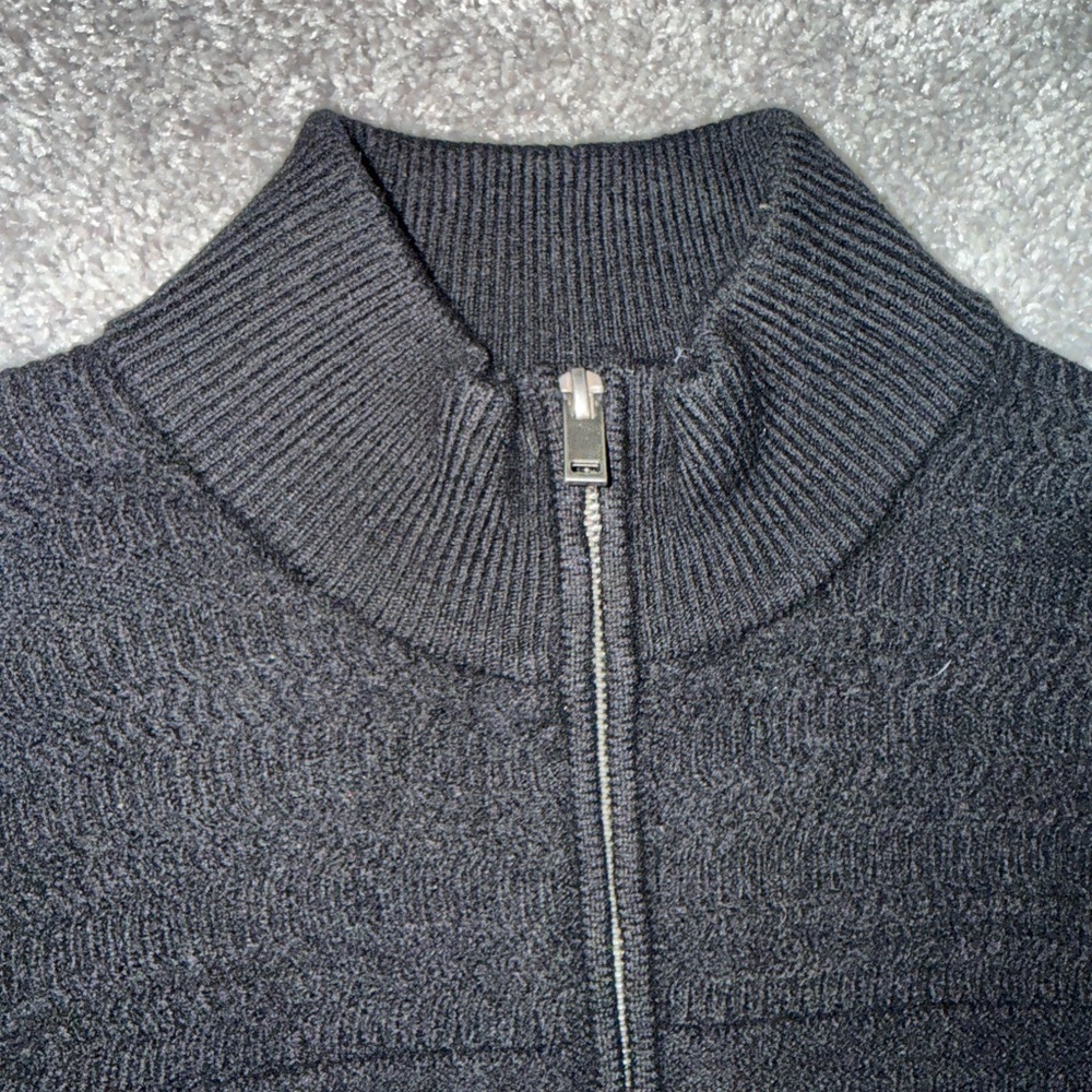 Christian Lacroix Women’s Black 100%Merino Wool Full Zip Jacket Sweater Size M - Picture 5 of 12